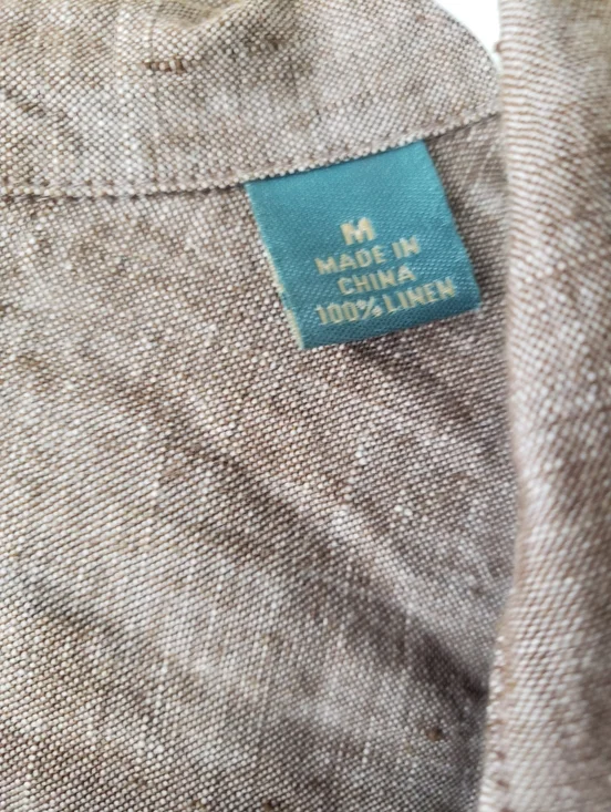 Tommy Bahamas 100% Linen Casual Button-Up Shirt in Taupe - Picture 3 of 8